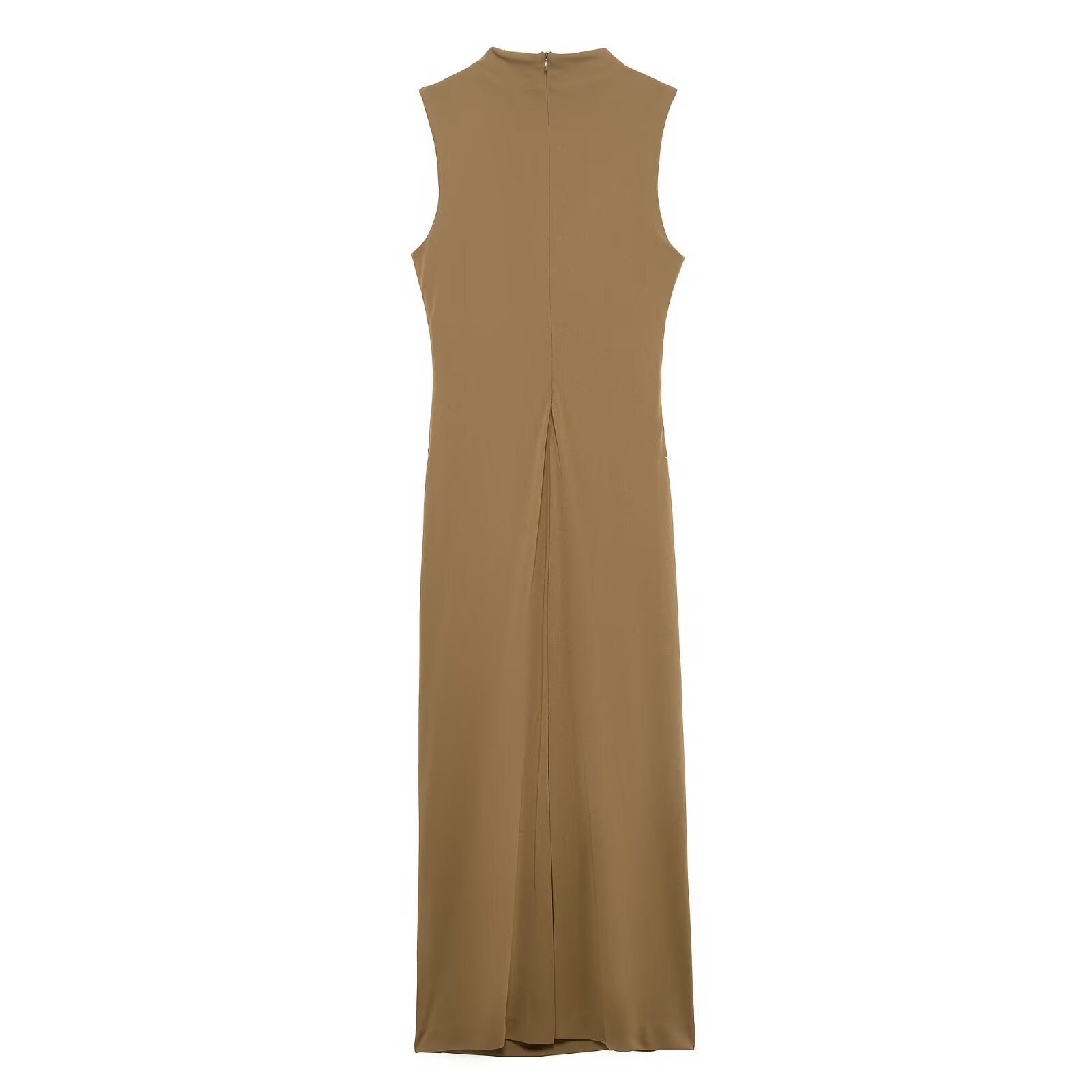 Women Clothing Spring Elegant Pleated Decoration Slim Sheath Dress