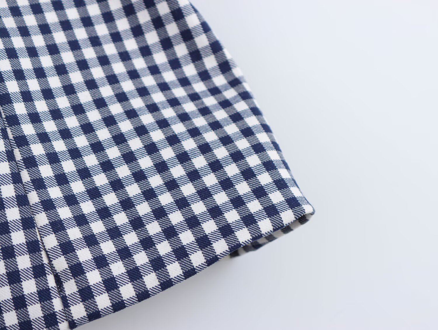 Women Plaid Stretch Sexy Short Top