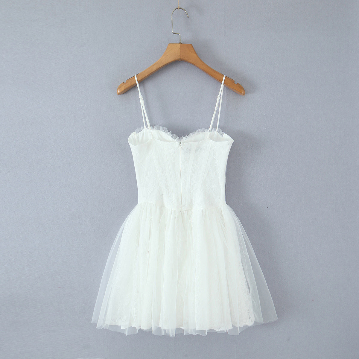 Spring Summer Vacation Sexy Little Fresh Sweet Spicy Waist Shaping Lace Embroidery Dress