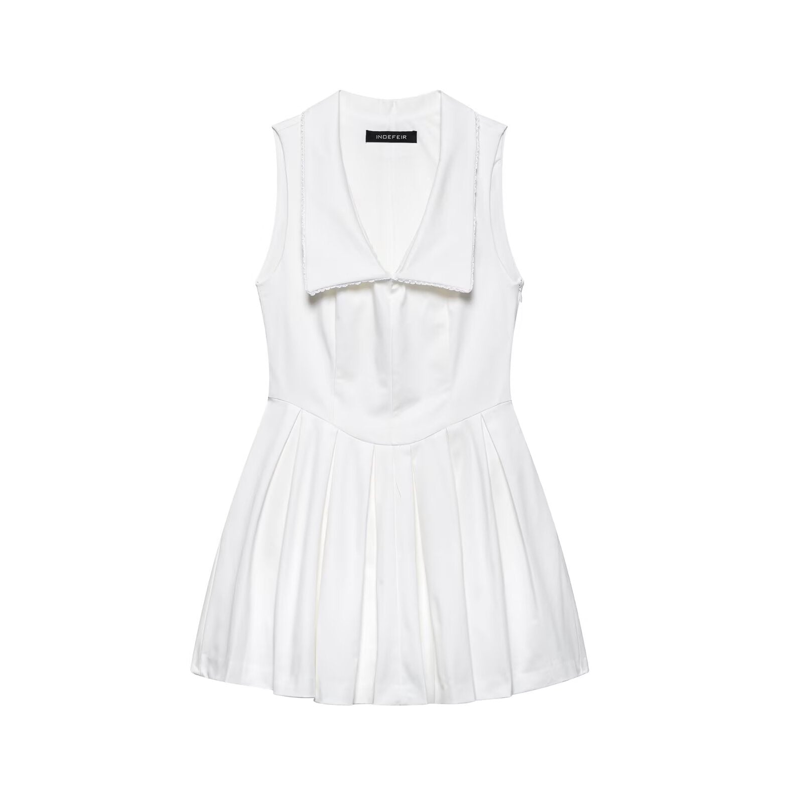 Women Clothing Early Spring Elegance Simplicity Wide Pleated Swing Dress