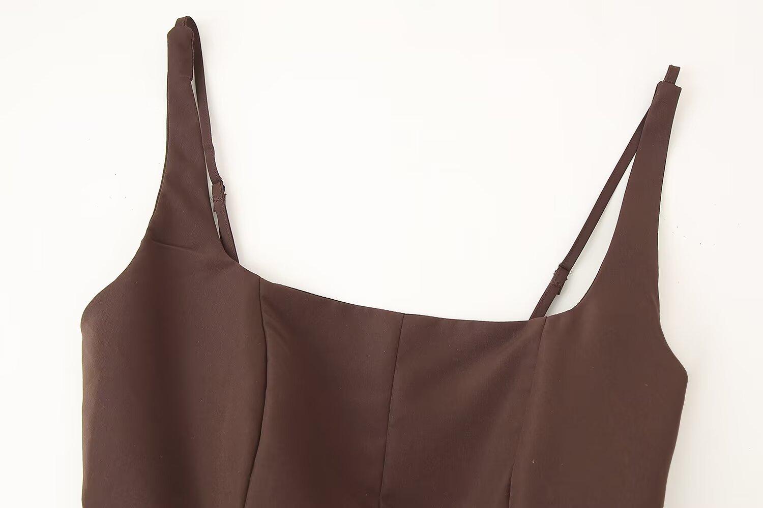 Street Solid Color Sleeveless Slim Strap Short Top for Women Summer