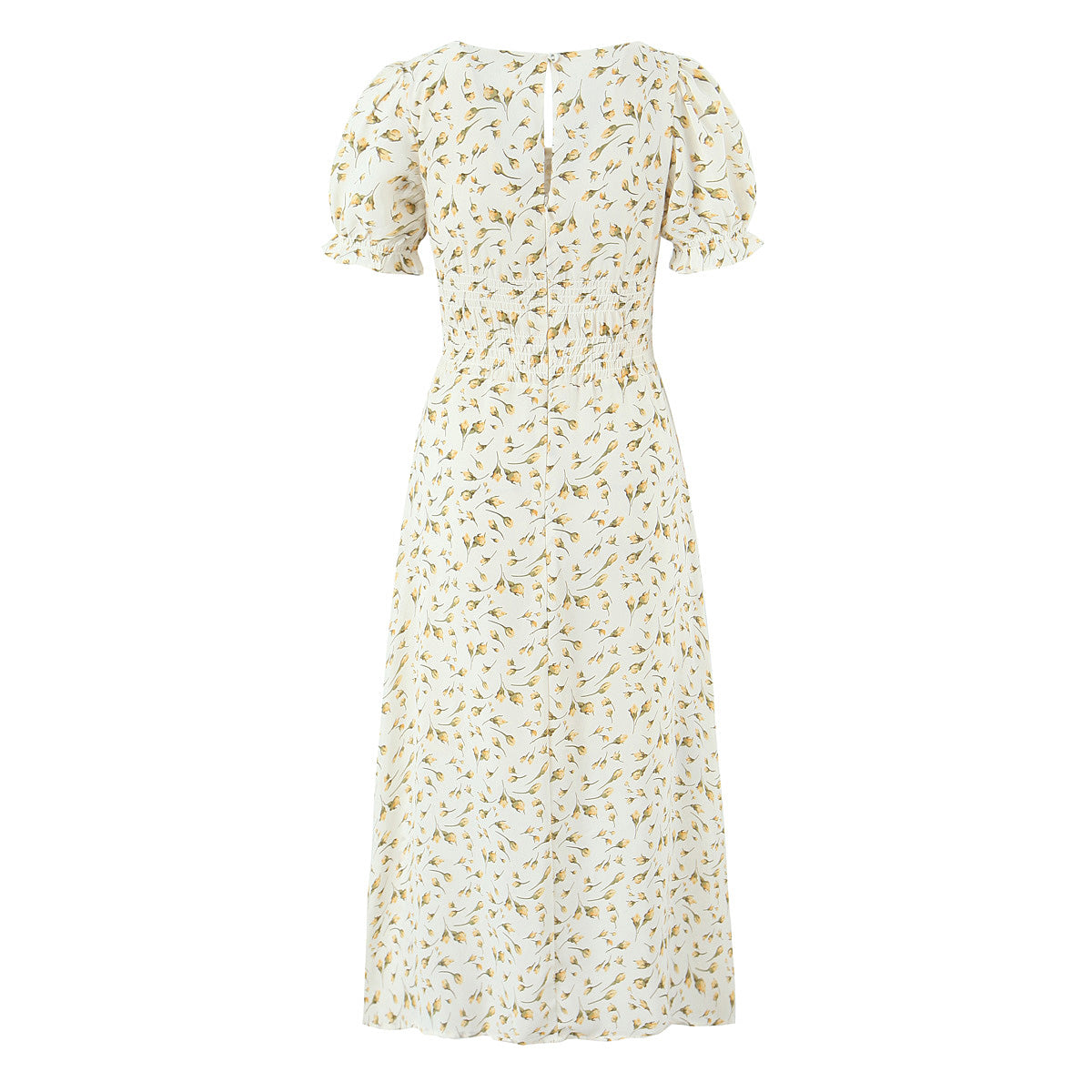 Summer Gentle Floral Dress Spring Summer French Mid Length Waist Slimming