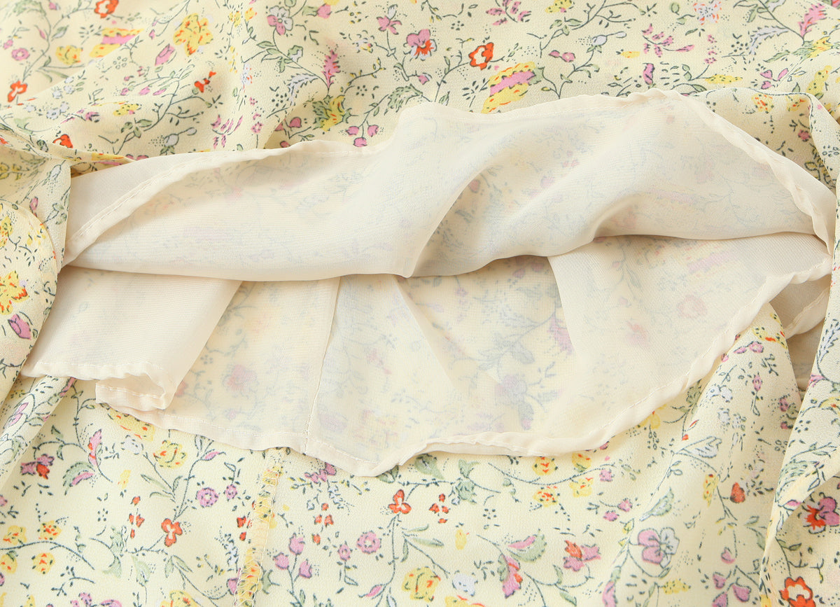 Women Sexy Backless Hip Women Bow Floral Strap Dress