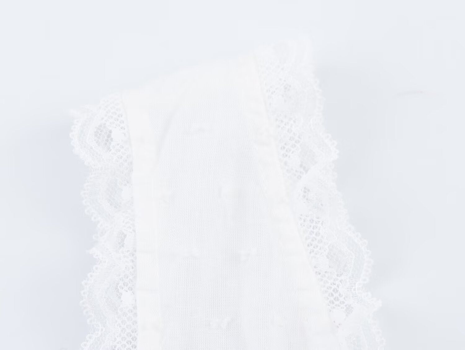 Summer Women Clothing Tulle Bowknot Decoration V neck Short Top