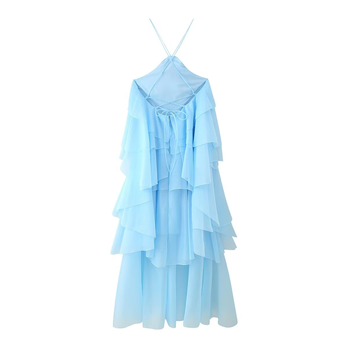 Women Clothing French Elegant Three Dimensional Floral Laminated Decoration Sling Dress