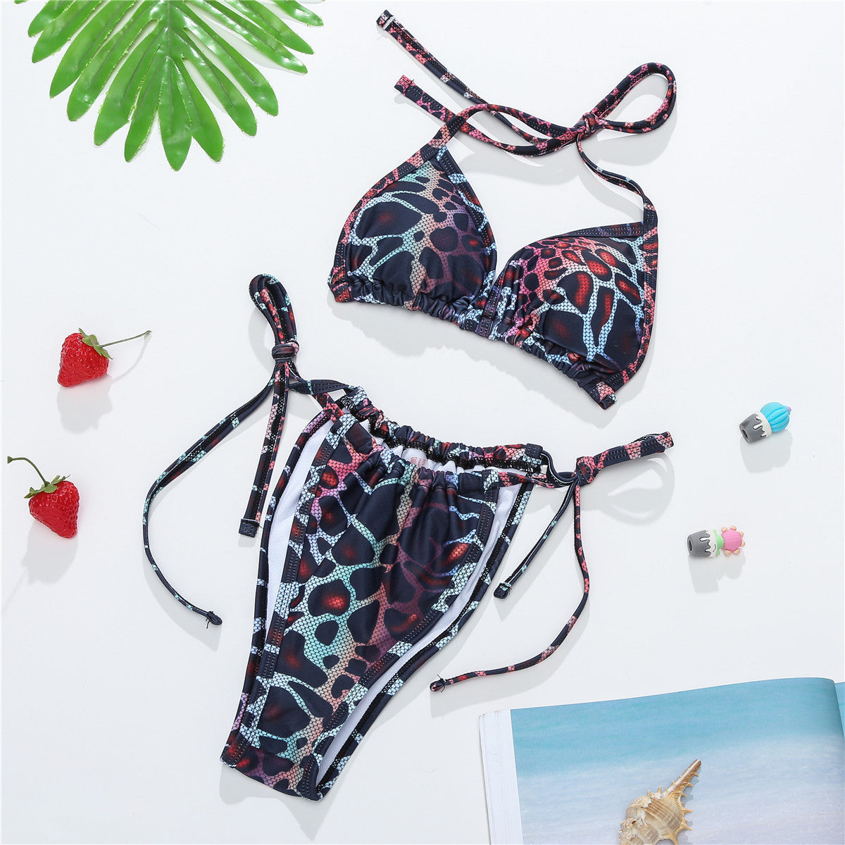 Sexy Blouse Strappy Bikini Swimsuit