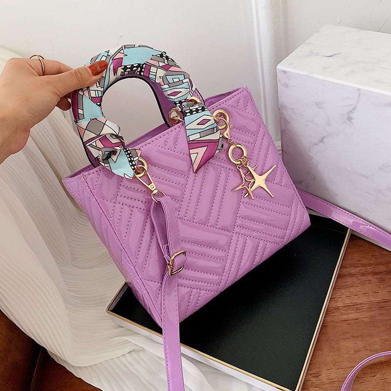 Handbag Shoulder Crossbody Bag Check Pendant
