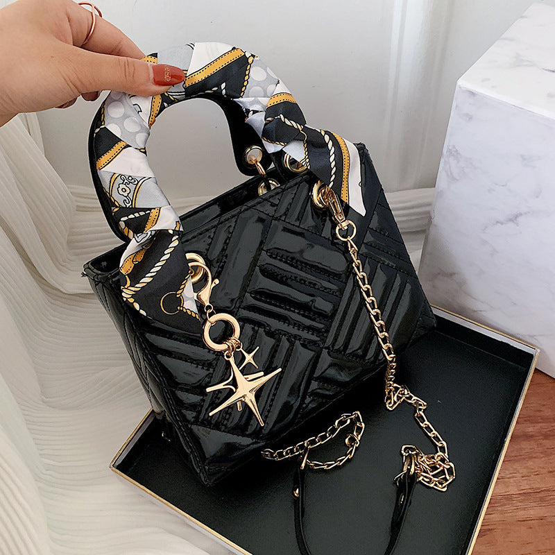 Handbag Shoulder Crossbody Bag Check Pendant