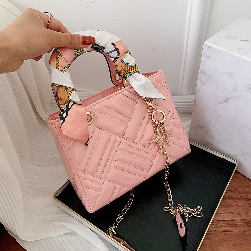 Handbag Shoulder Crossbody Bag Check Pendant