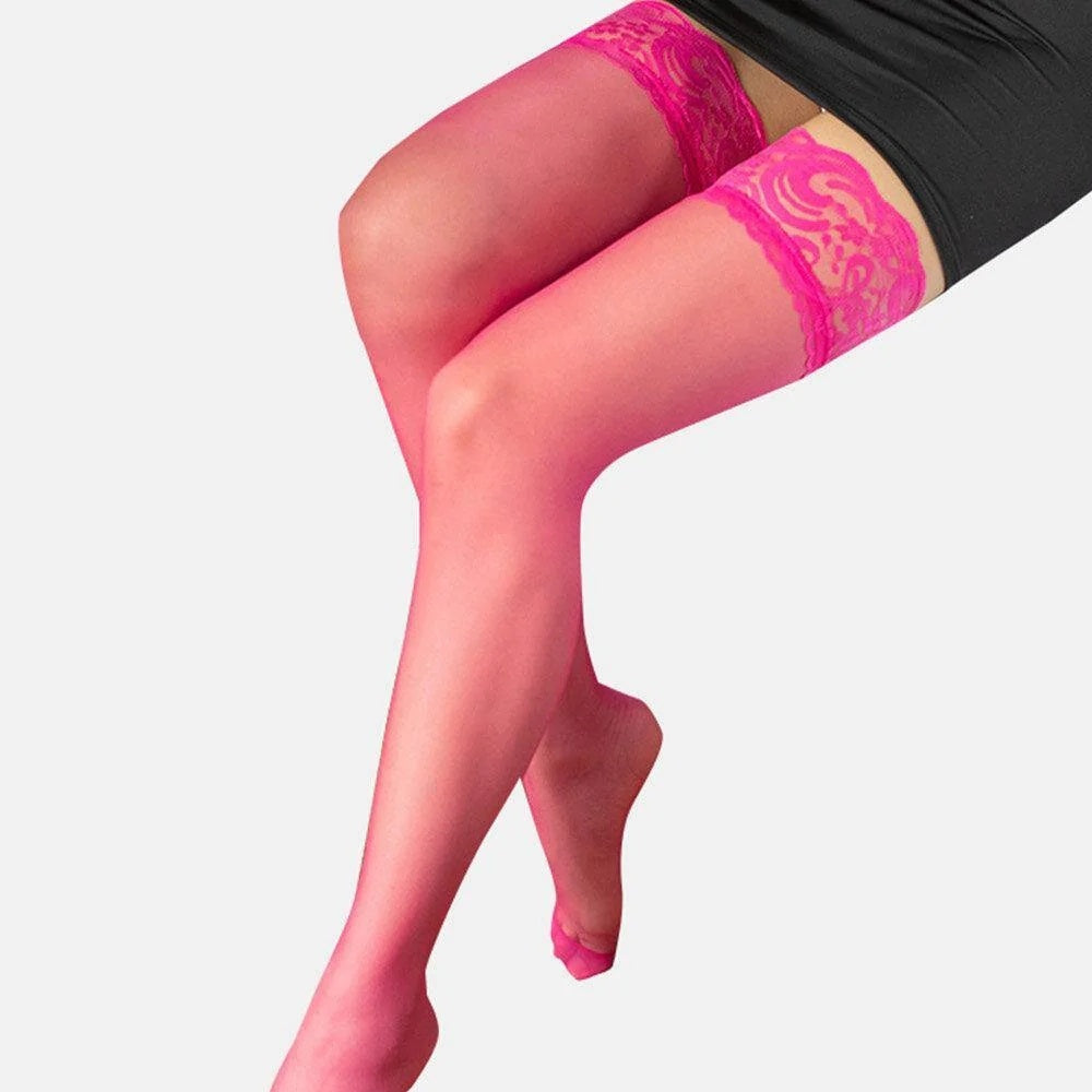 Stacey Sexy Lace Trim Stockings Black Sexy