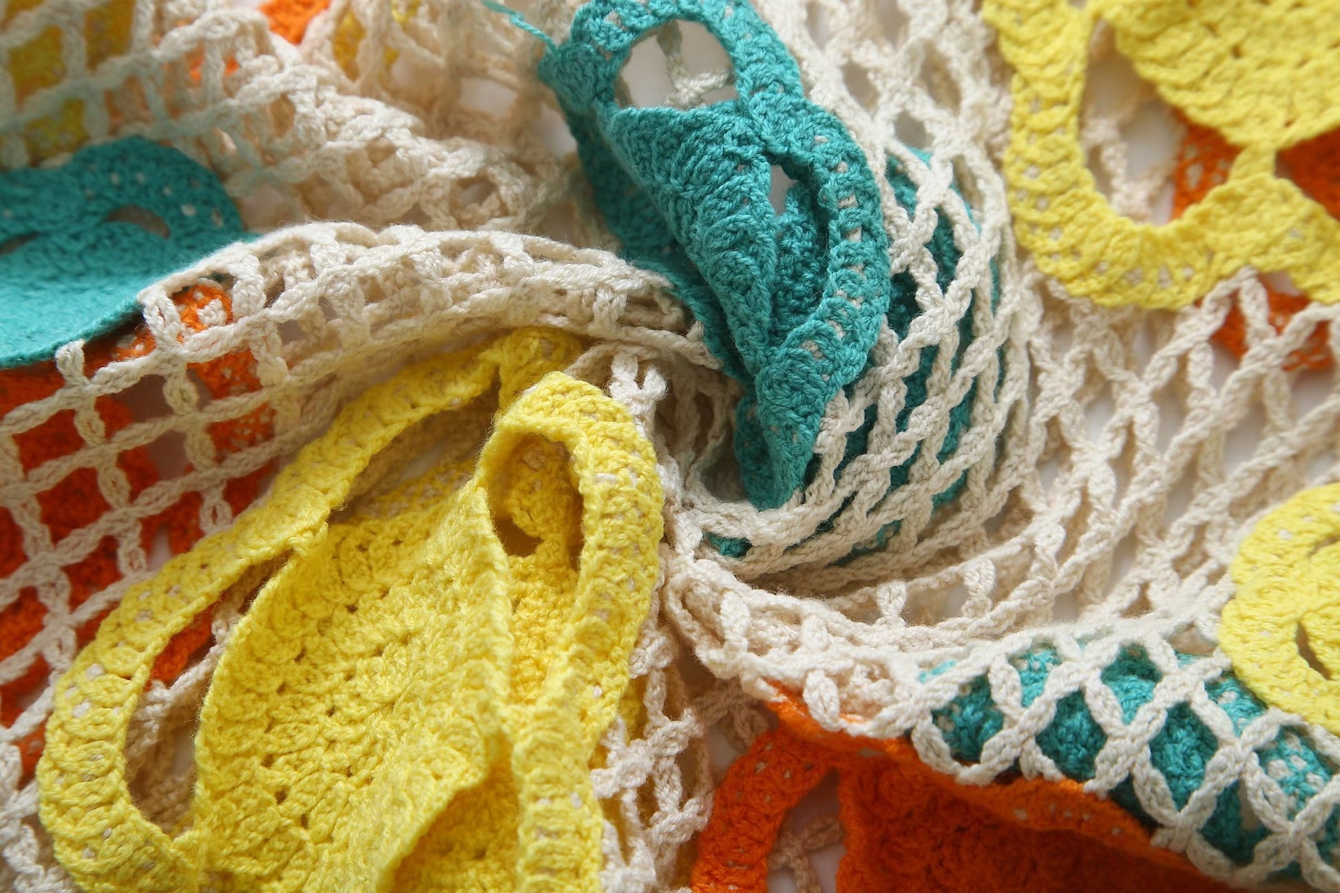 Summer Women Large Mesh Crochet Color Short Dress Mini Dress