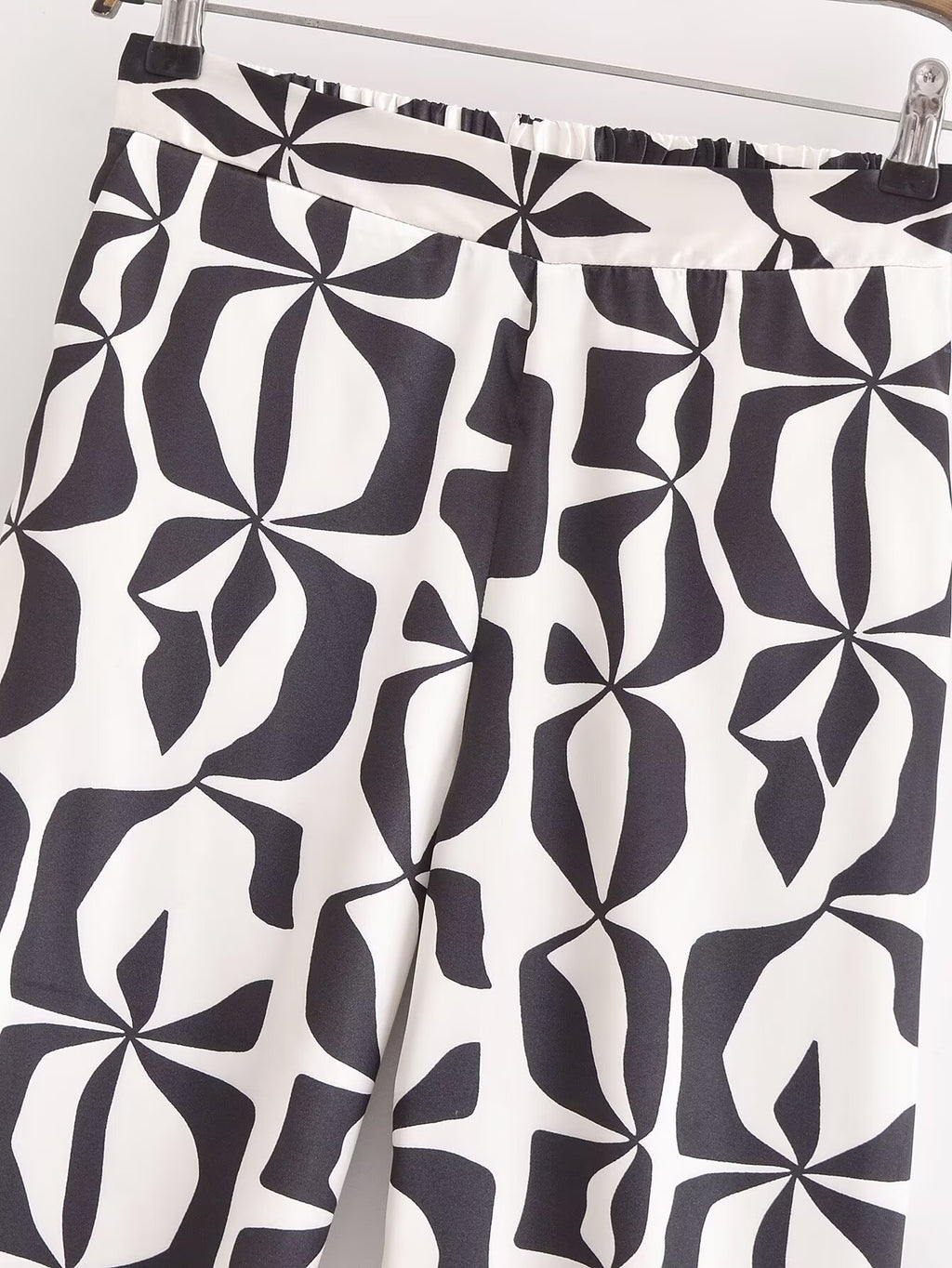 Women Clothing Summer Rayon Collection Bow Metal Ring Sleeveless Shirt Set