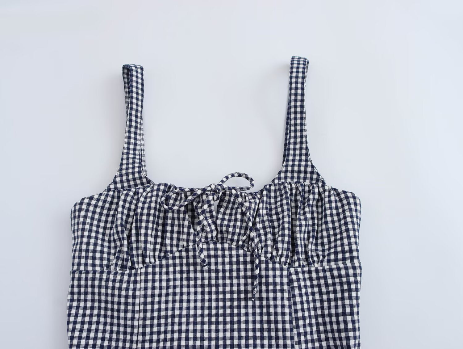 Women Plaid Stretch Sexy Short Top