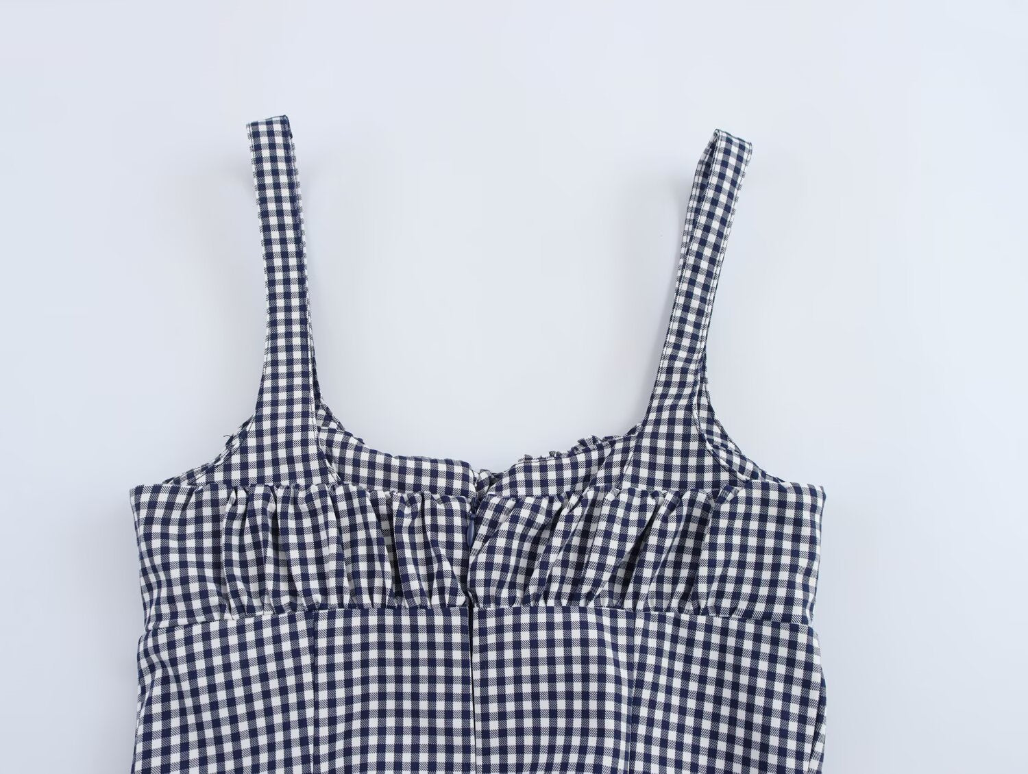 Women Plaid Stretch Sexy Short Top