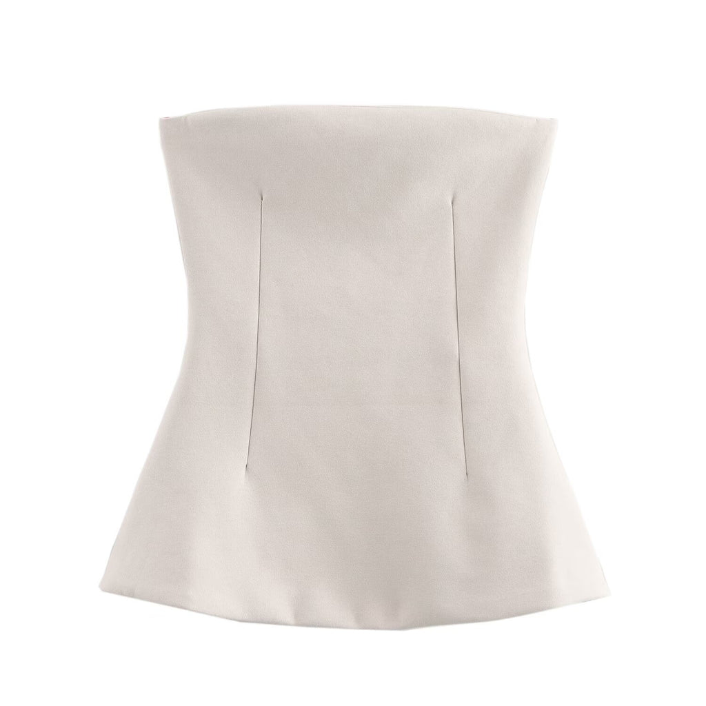 Women Clothing Spring Sexy Knitted Double Sided Cloth Tube Top Small Top