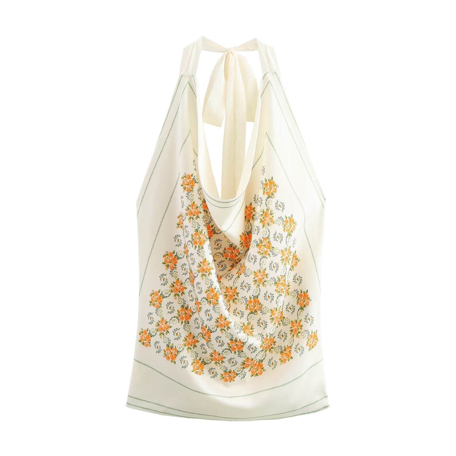 Women Silk Satin Texture Printed Top