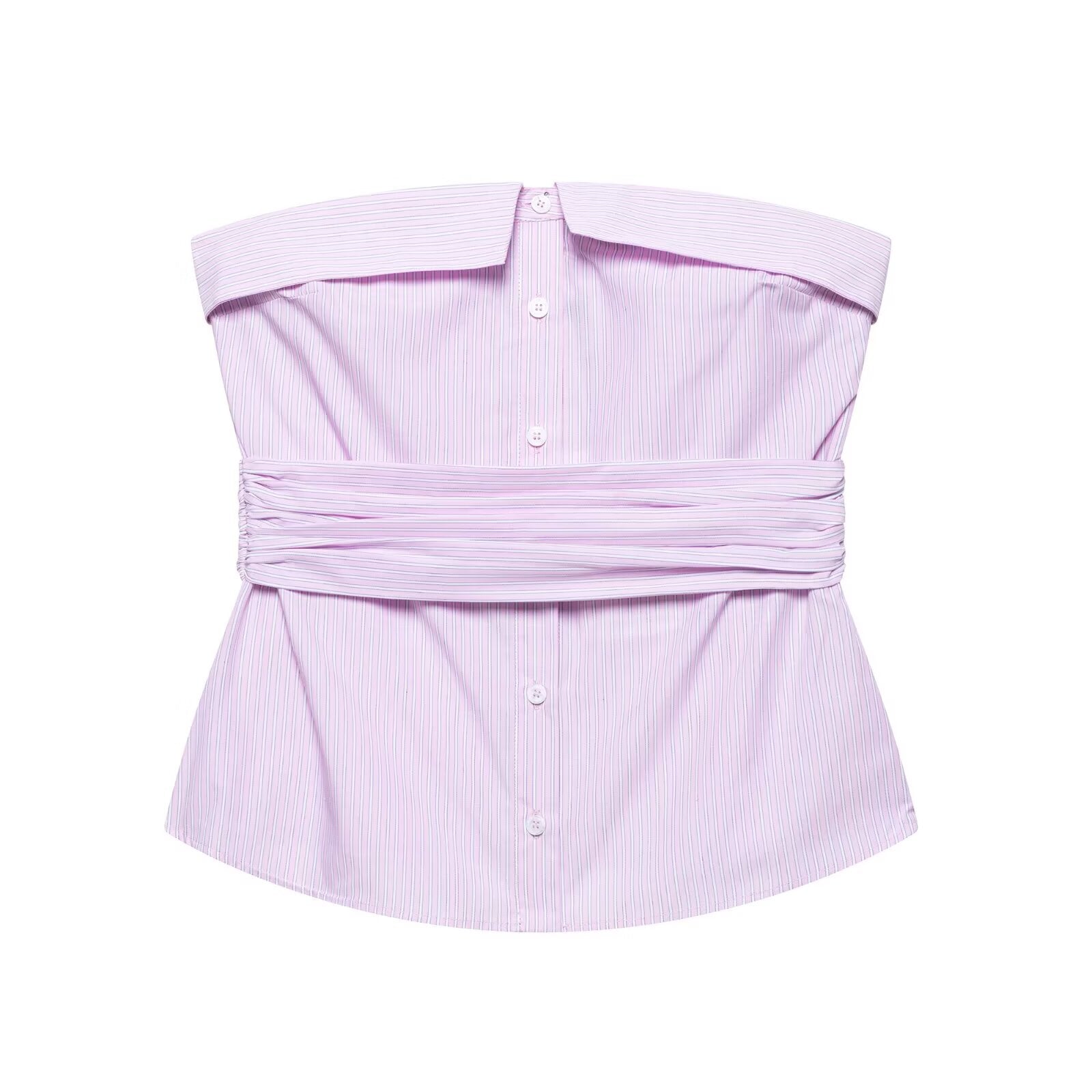 Summer Women Clothing Minority Tube Top Striped Top