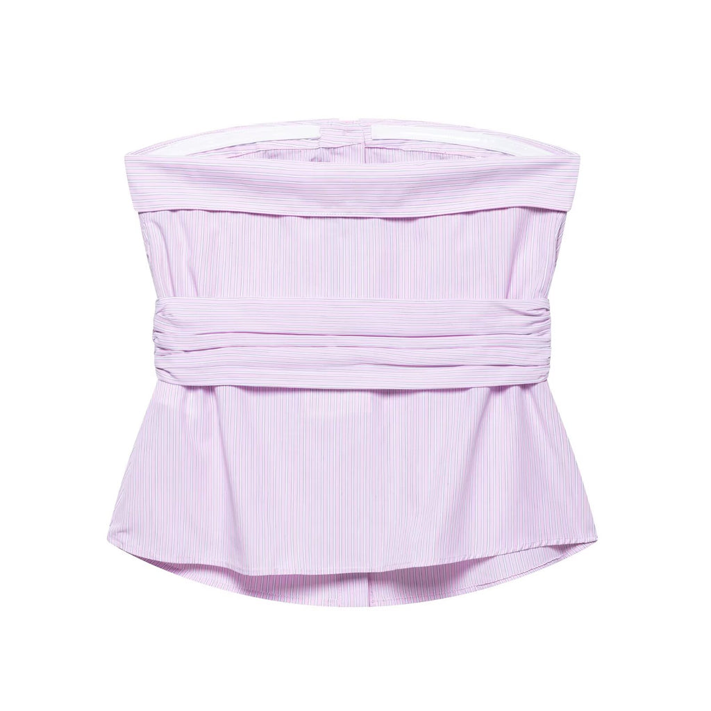 Summer Women Clothing Minority Tube Top Striped Top