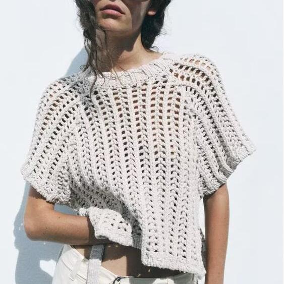 Women Clothing Spring Festival Niche round Neck Sleeveless Knitted Vest