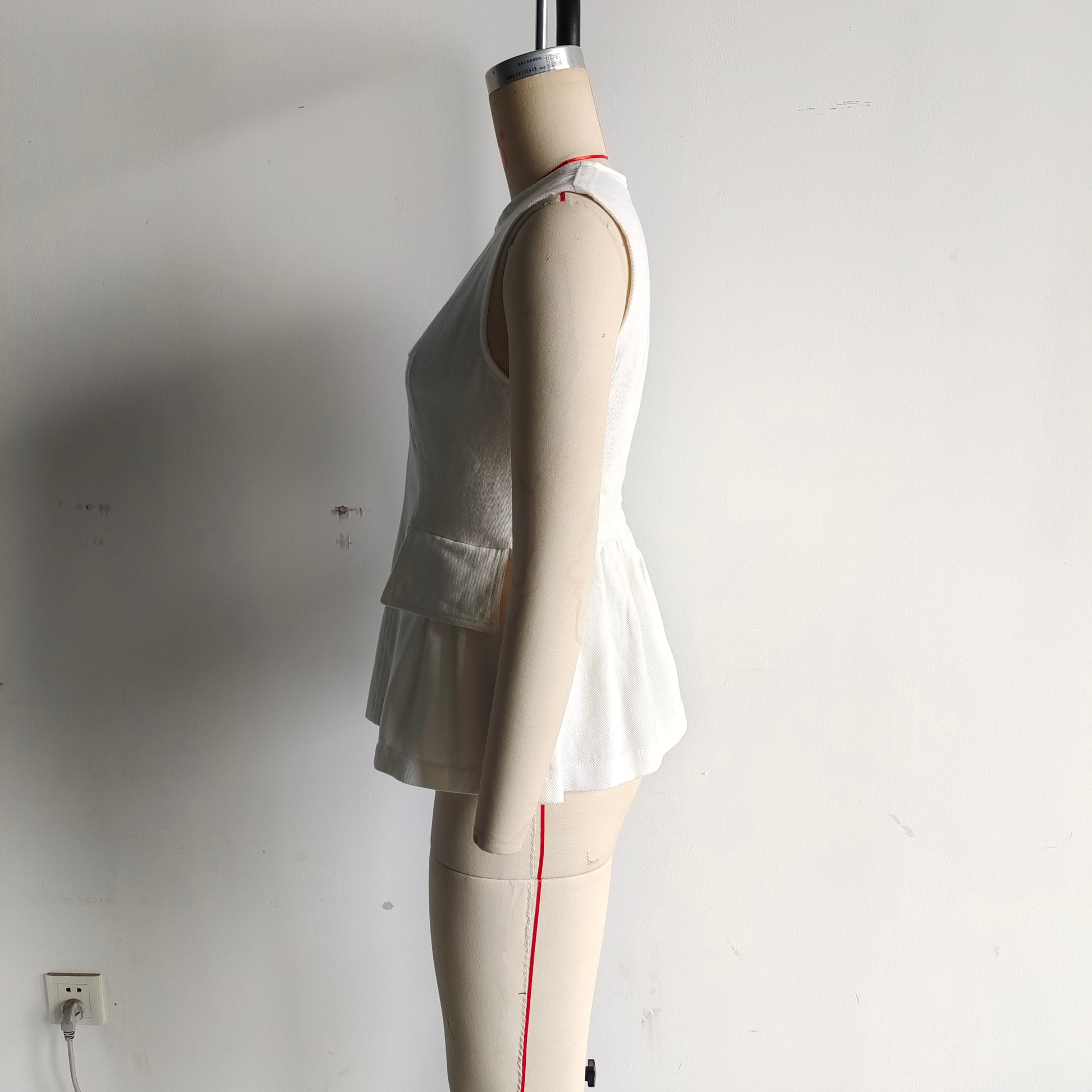 Women Clothing Summer Casual Slim Sleeveless Umbrella round Neck Vest Top Women