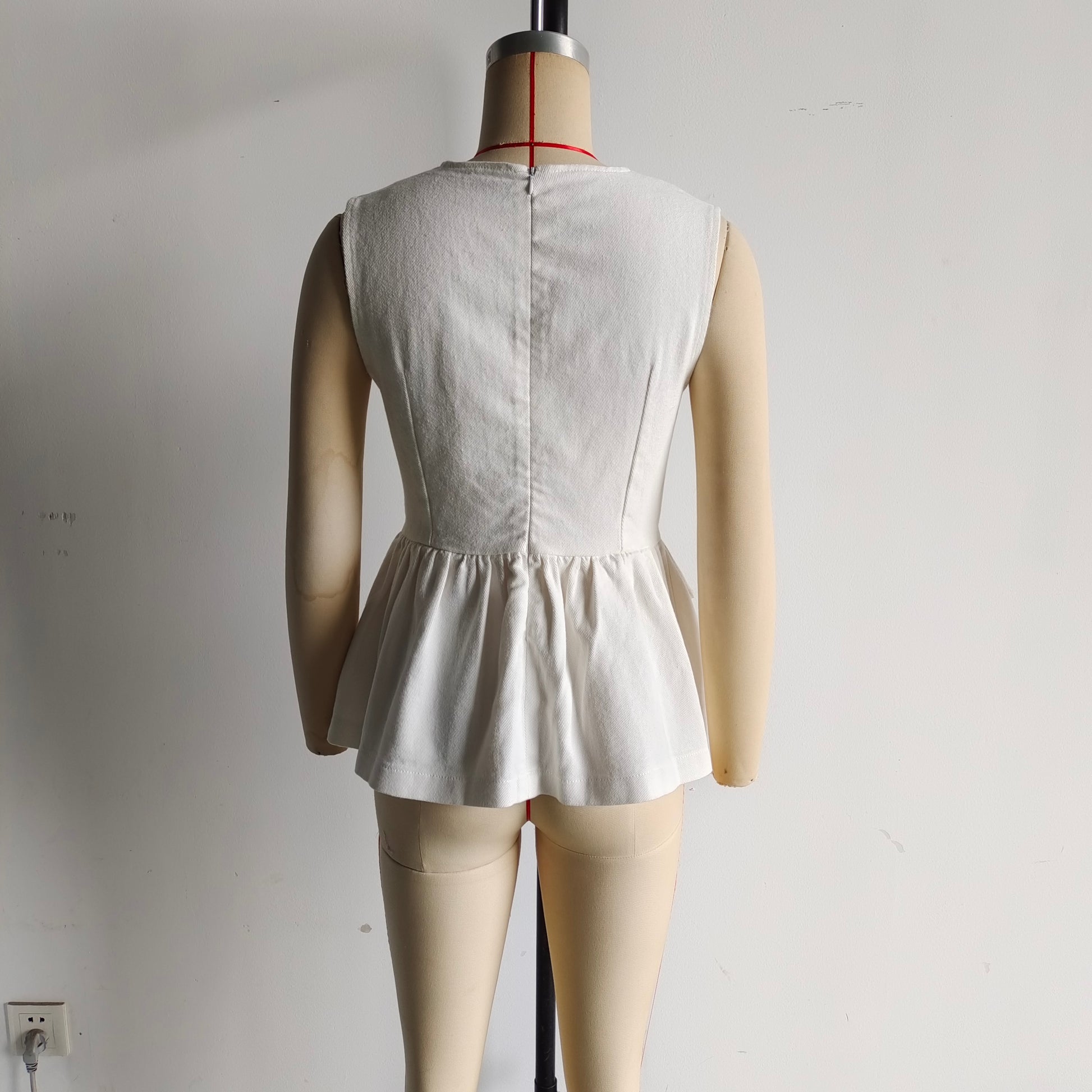 Women Clothing Summer Casual Slim Sleeveless Umbrella round Neck Vest Top Women