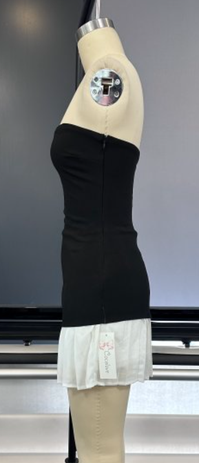 Summer Elegant Black And White Chiffon Dress For Women