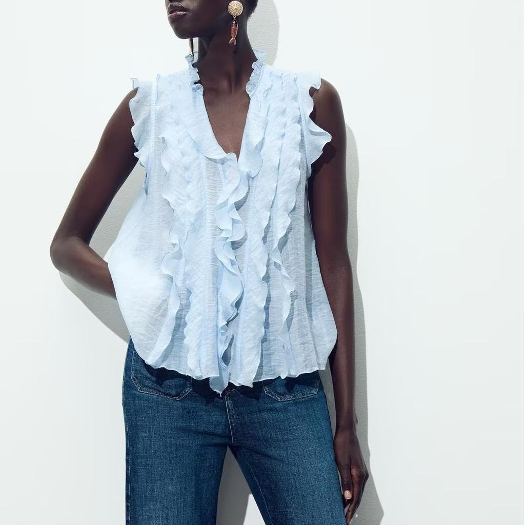 Women Fashionable Fashionable Laminated Decoration Vertical Top