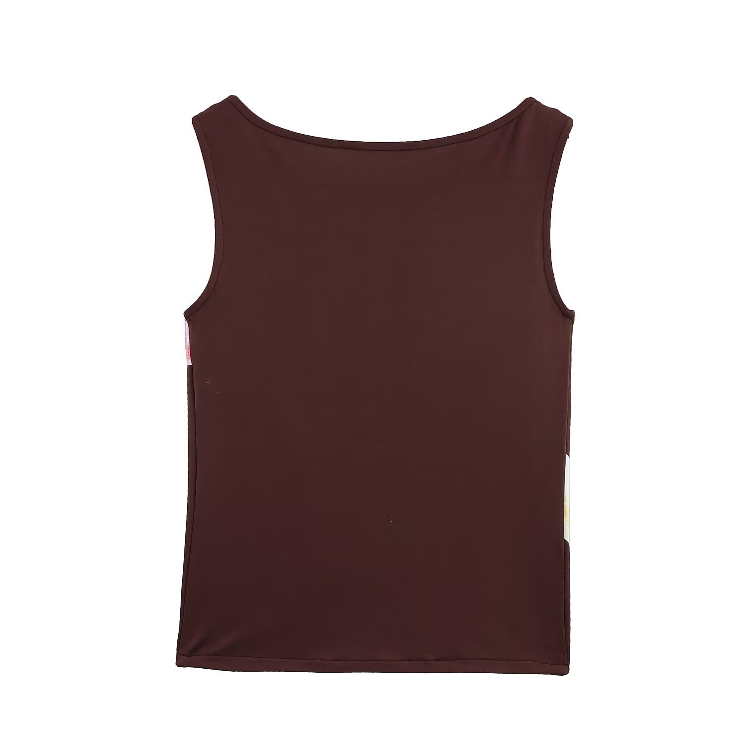 Summer Women Clothing Fashionable Simple Floral Printed Nylon Top