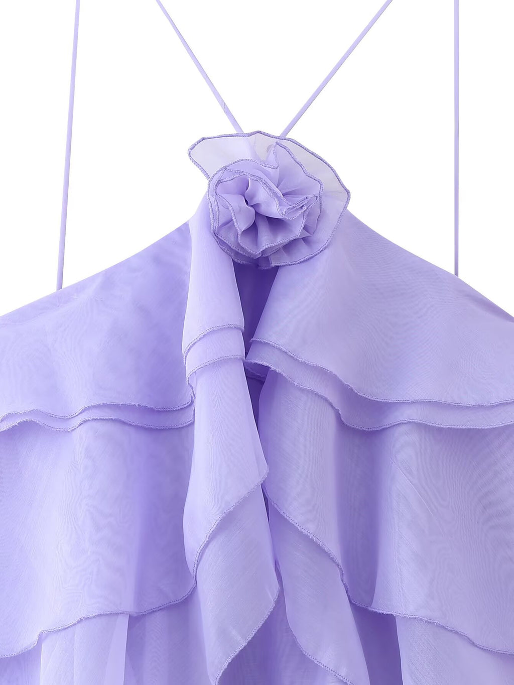 Women Clothing French Elegant Three Dimensional Floral Laminated Decoration Sling Dress