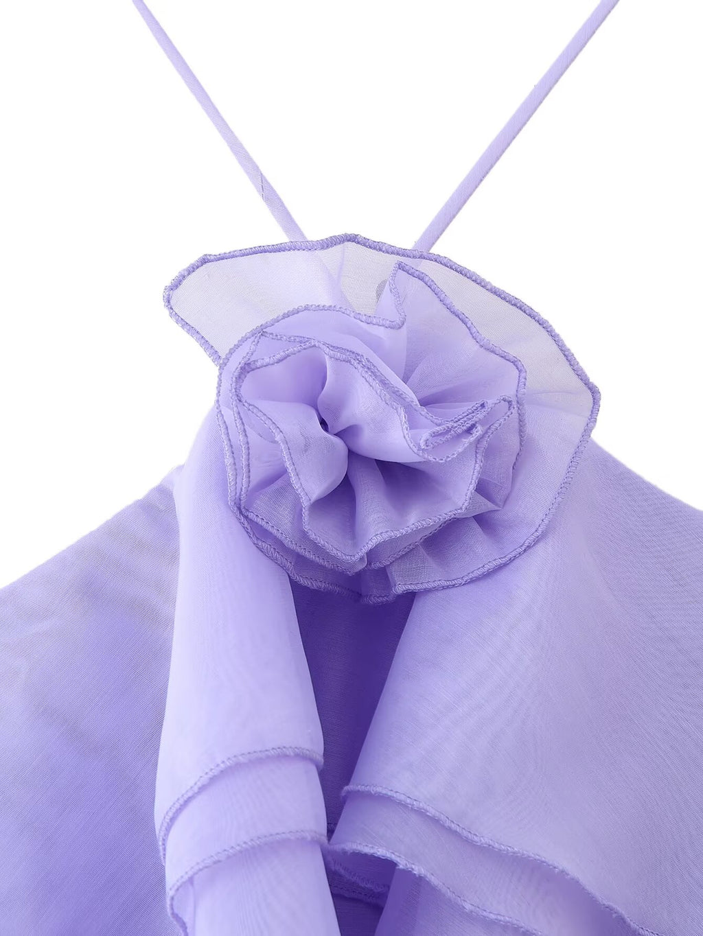 Women Clothing French Elegant Three Dimensional Floral Laminated Decoration Sling Dress