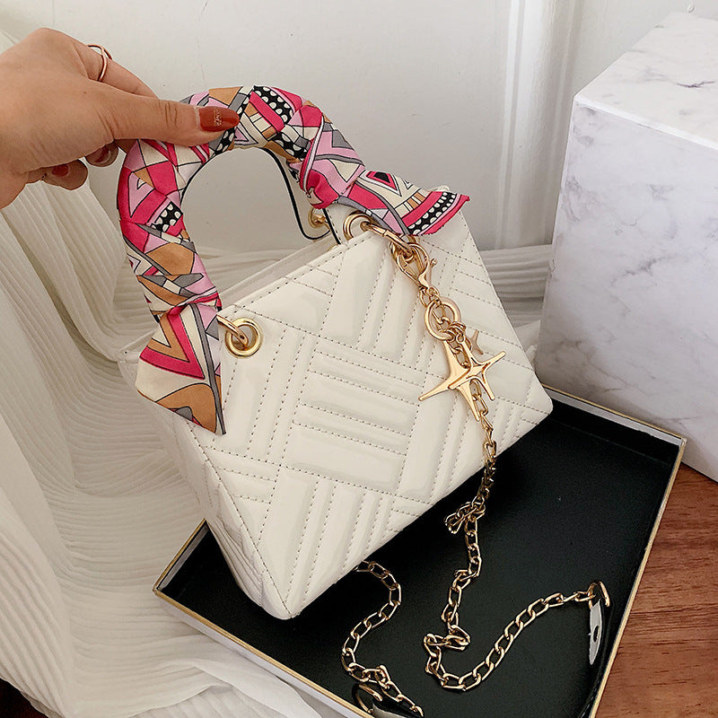 Handbag Shoulder Crossbody Bag Check Pendant