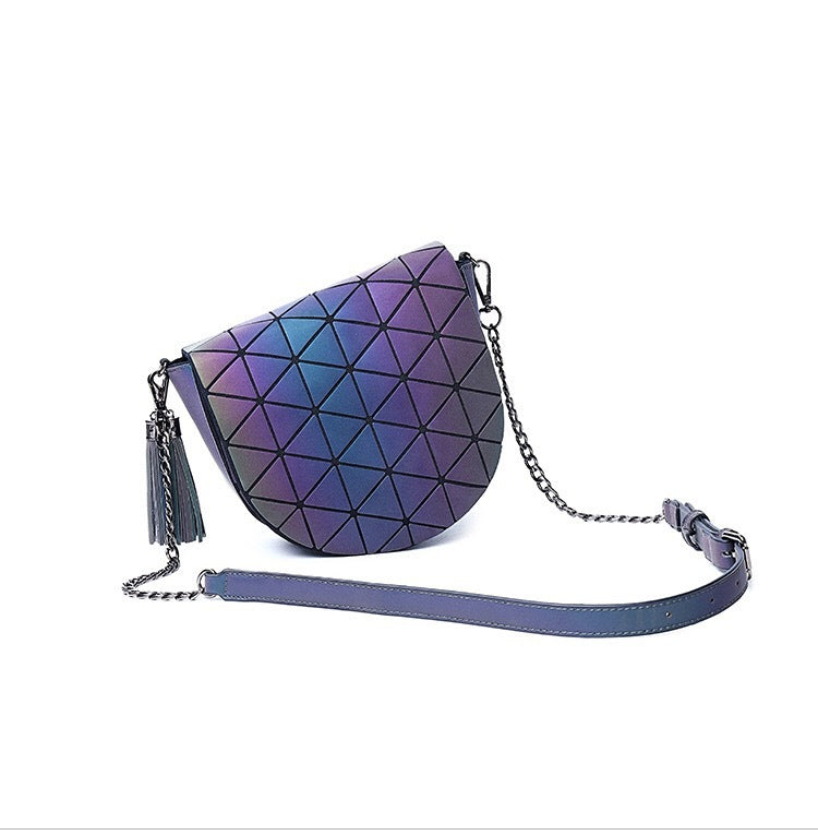 Personalized Ladies Diagonal Luminous Laser Handbags