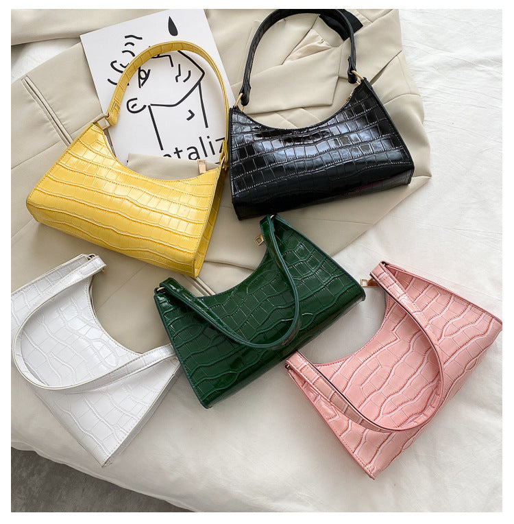 Ins Korean Version Of All-Match Solid Color Single Shoulder Bag Fashion Single Shoulder Armpit Bag Handbag