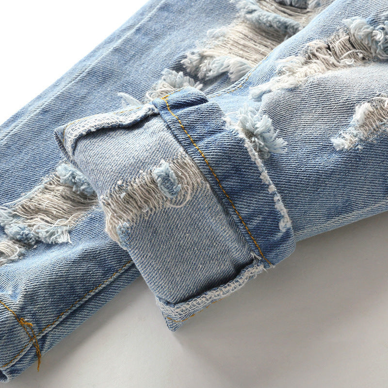 New Children's Pants Ripped Jeans Spring And Autumn