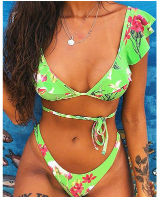 Swimsuit Split Printed Bikini