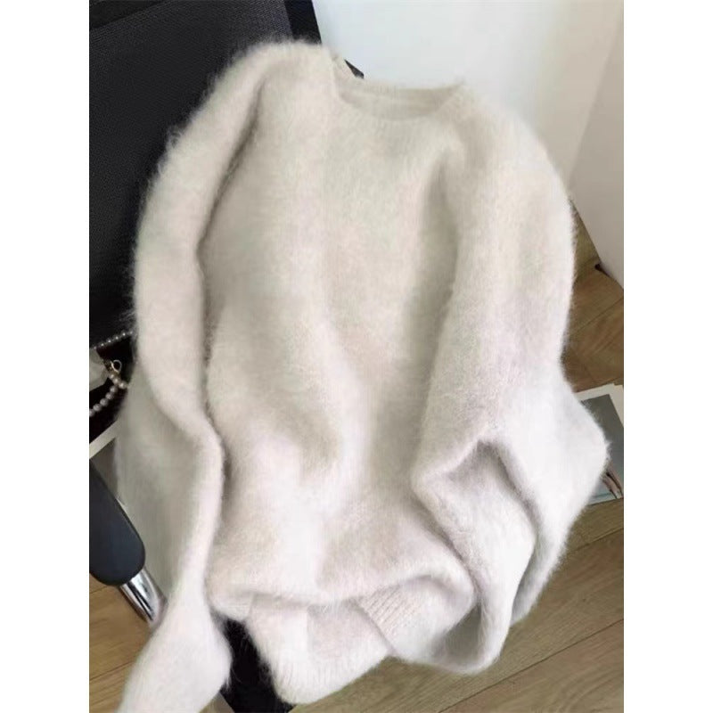 Mink Sweater Women's Thick Thermal Head Cover
