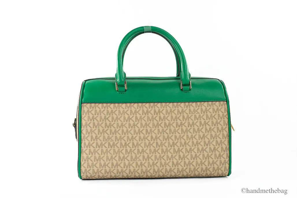 Michael Kors Travel Medium Palmetto Green Signature Duffle Bag