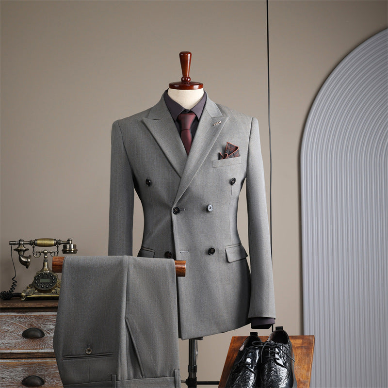 Double Breasted Suit Suit Men's