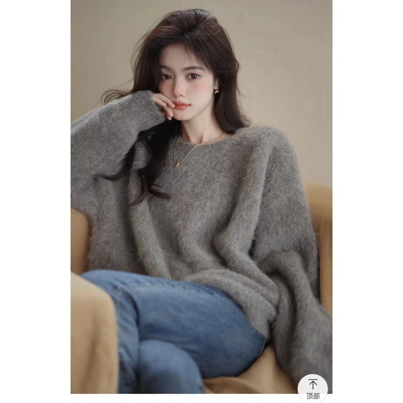 Mink Sweater Women's Thick Thermal Head Cover