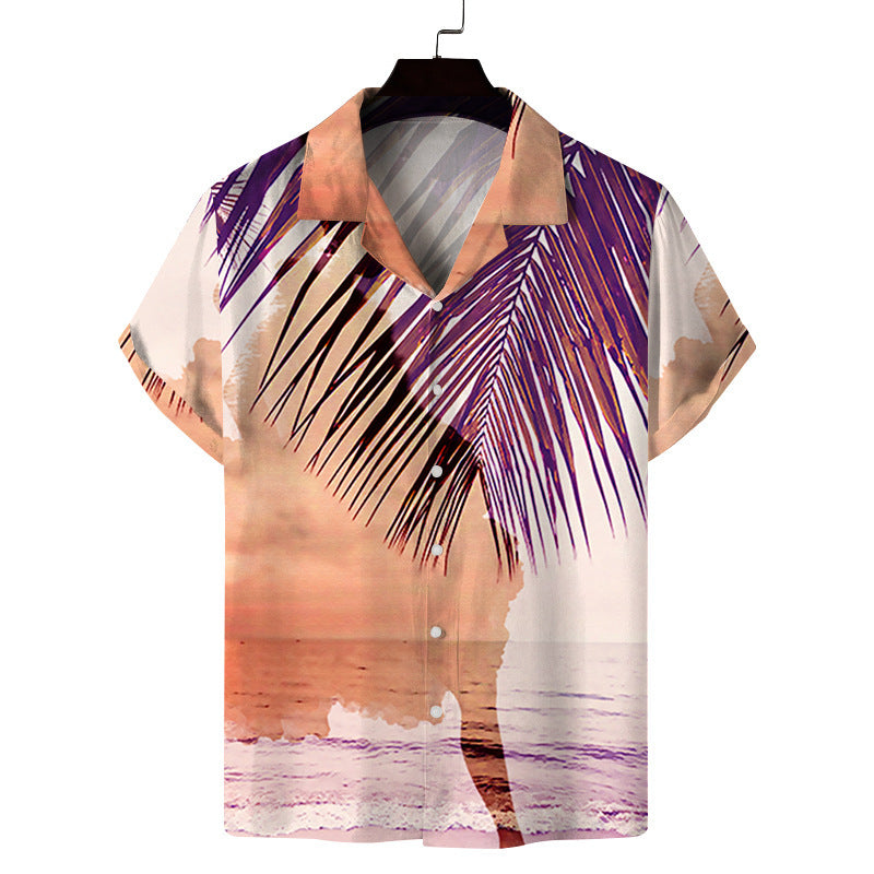 Cuban Collar Loose Hawaiian Beach Short Sleeves