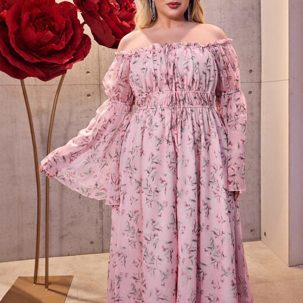 Plus Size Dress Women Loose Chiffon Dress Vacation