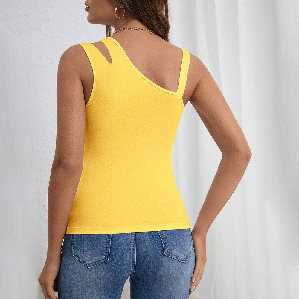 Women Clothing Spring Summer Simple Camisole Outerwear Sleeveless Top