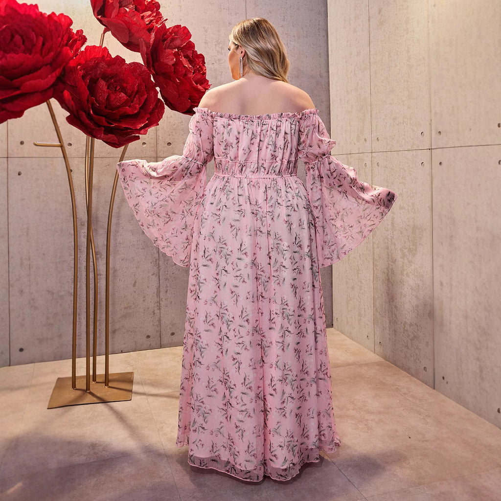 Plus Size Dress Women Loose Chiffon Dress Vacation