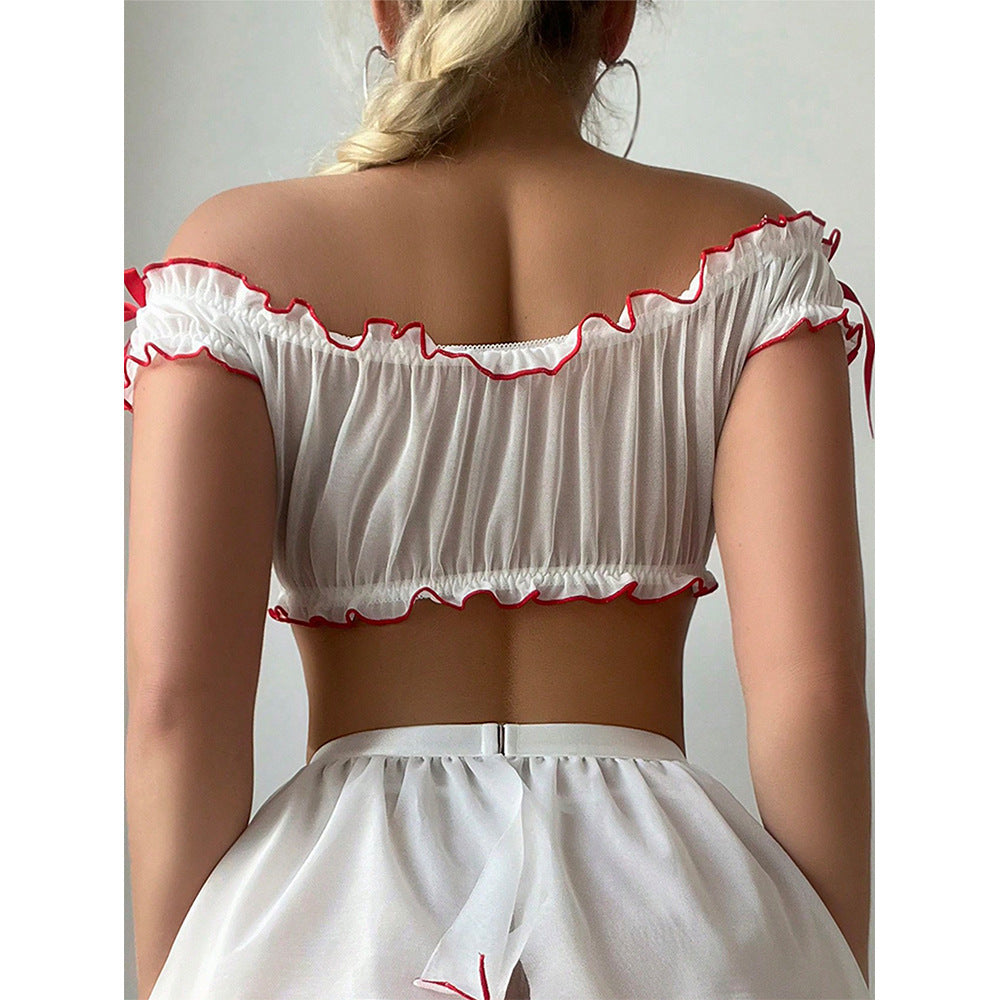 Passion Sexy Lace Seduction Uniform Sexy Lingerie Nurse Uniform Sets