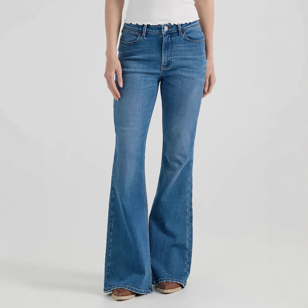 High Waist Slimming Embroidered Micro Pull High Waist Stretch Jeans for Women