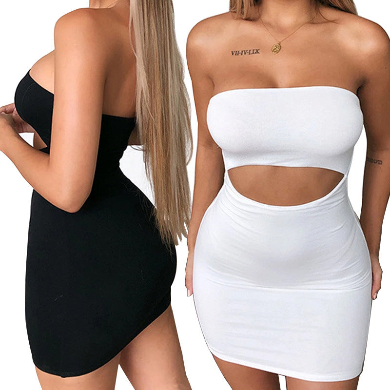 Spring Summer Sexy Jumpsuit Women Sexy Skinny Hollow Out Cutout Sleeveless Dress