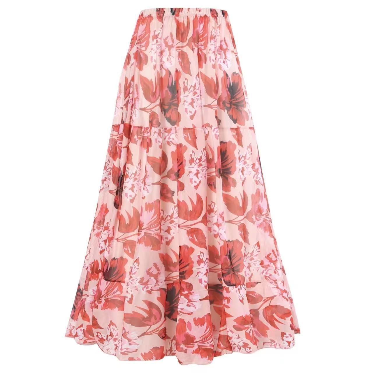 Bikini Two Piece Swimsuit Women Digital Printing Ruffled Bikini