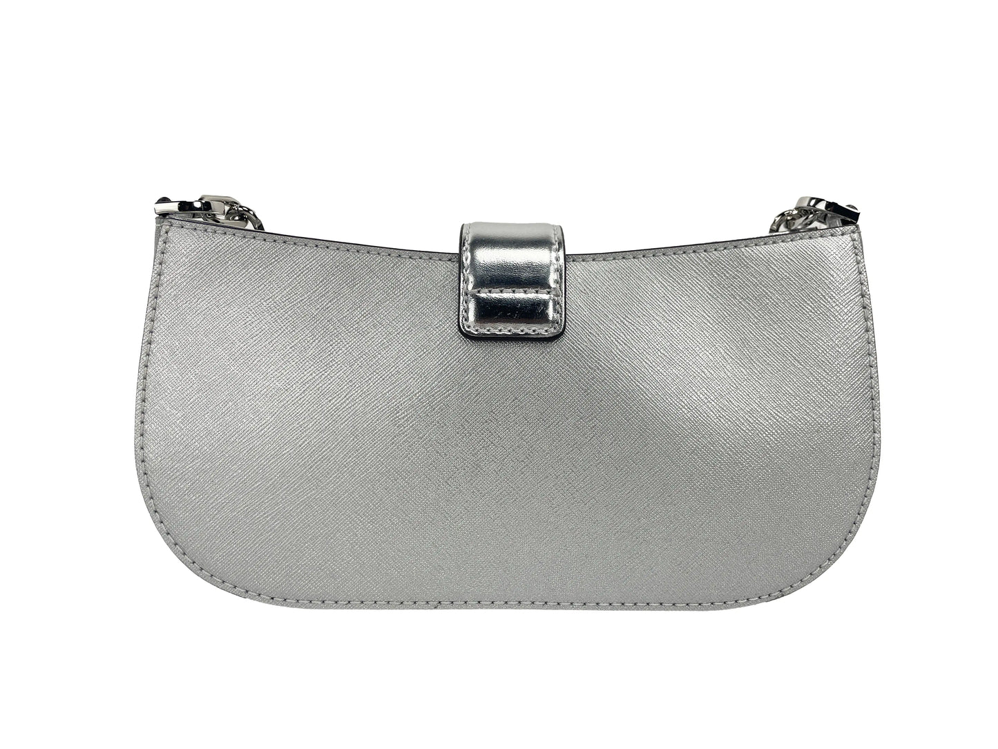 Michael Kors Carmen Silver Pouchette Shoulder Crossbody