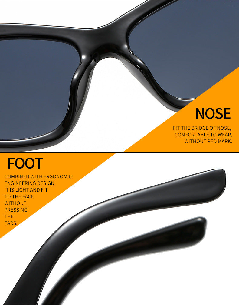 Striped Sunglasses For Men And Women Small Frame Geometry