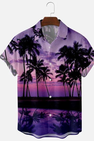 Cuban Collar Loose Hawaiian Beach Short Sleeves